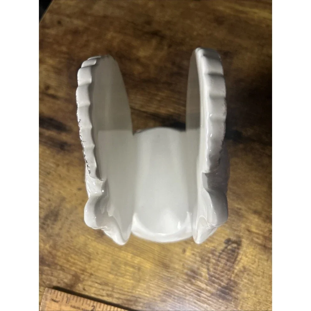 Turkey Shaped Napkin Holder Sandra Lee Ivory Rustic Thanksgiving Vintage Kmart